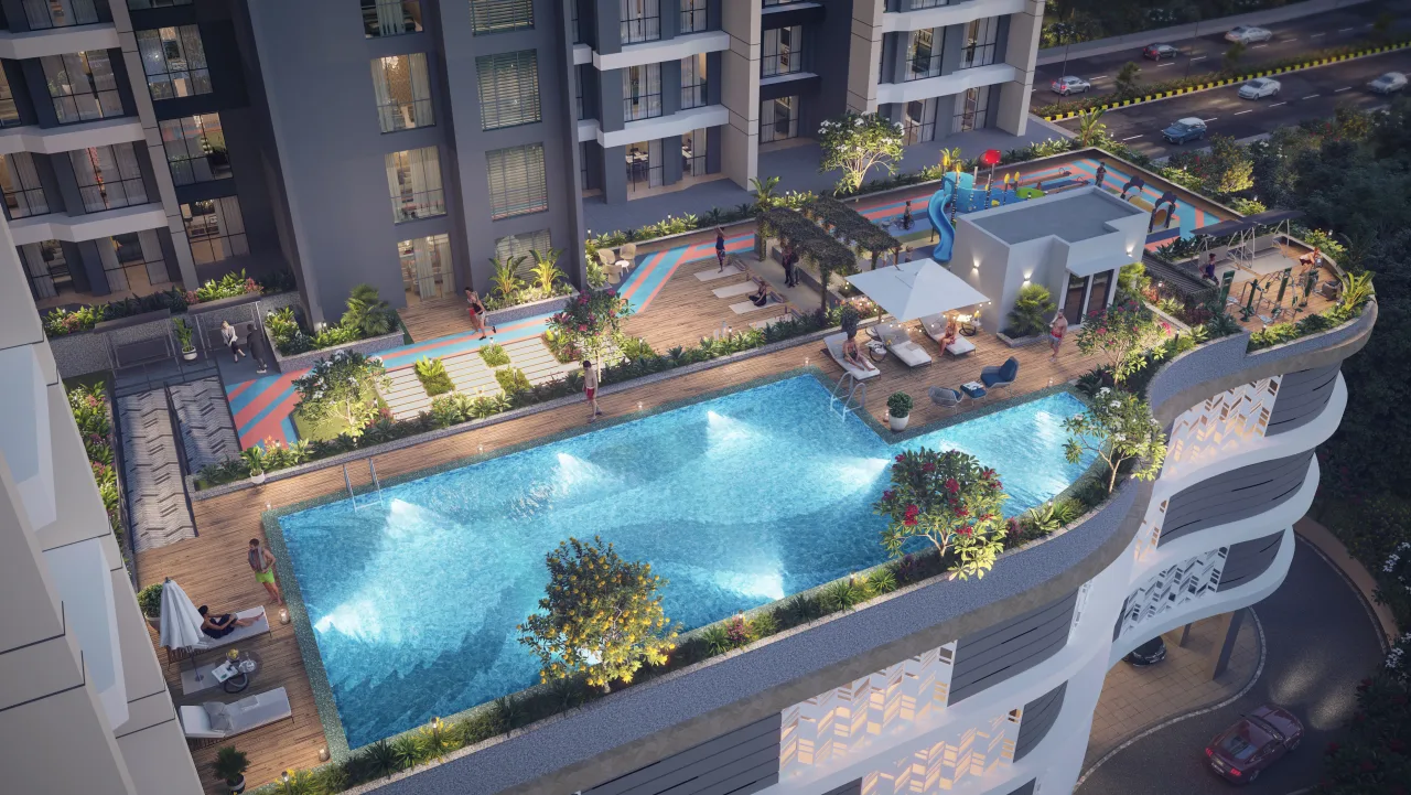 Vikas Ritz podium swimming pool, Kalyan West